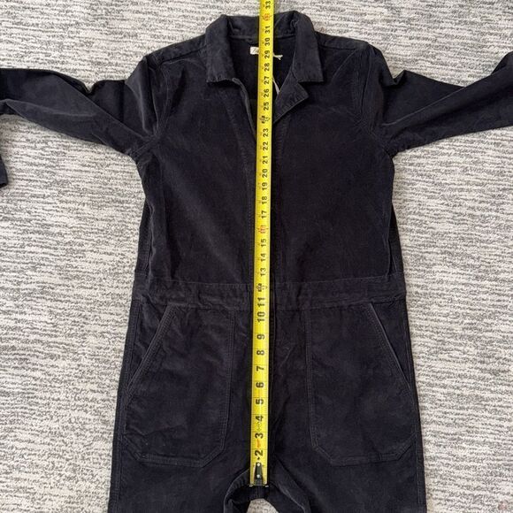 NWT FAHERTY STRETCH CORDUROY UTILITY JUMPSUIT IN WASHED BLACK Small - Picture 11 of 15